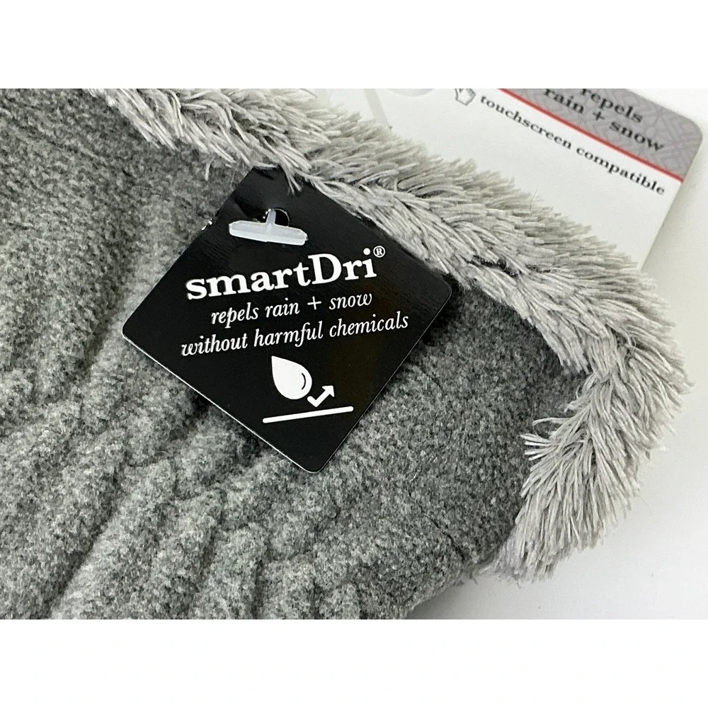 Isotoner Women's SmartDri Fleece‎ Touchscreen Compatible Gloves Repels Rain Snow - Picture 3 of 9